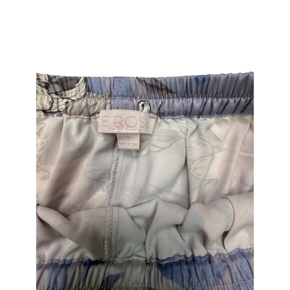 Le Rose Floral Satin Pajama Set Short Sleeve Top & Shorts Size Small - Picture 7 of 16